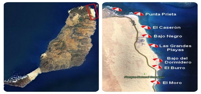 Le parc naturel de Corralejo, au nord de Fuerteventura, est constitué de plusieurs plages