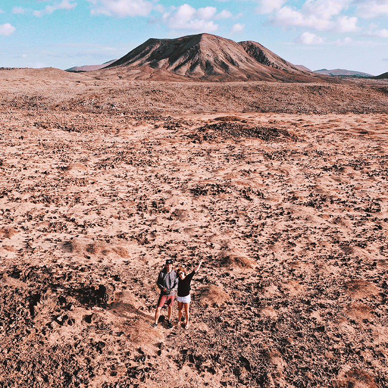 Das wüstenhafte Hinterland von Fuerteventura