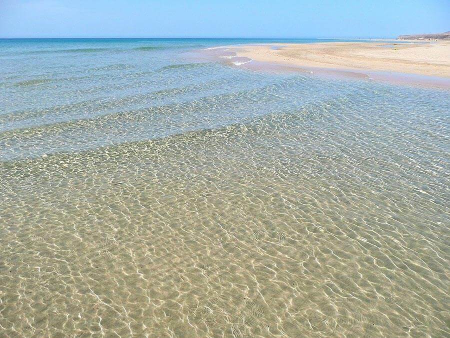 Crystal-clear waters in Fuerteventura