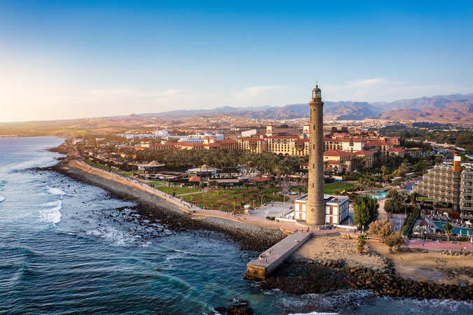 Un atardecer en las dunas de maspalomas